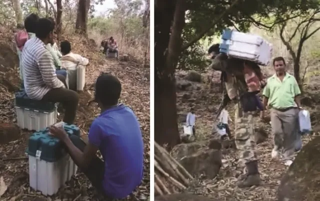 ଧୈର୍ଯ୍ୟ ଓ ସାହସର ପରିଚୟ ଦେଲେ ୩୬ ପୋଲିଂ କର୍ମଚାରୀ : ବଣ୍ଡାଘାଟିରେ ଗଣତନ୍ତ୍ରର ଜିତ୍‌