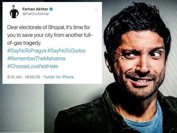 ମେ’୧୨ରେ ଭୋପାଳରେ ମତଦାନ ସରିଥିବା ବେଳେ ମେ’ ୧୮ରେ ଟୁଇଟ୍‌ କରି ଲୋକମାନଙ୍କୁ ଭୋଟ ଦେବାକୁ କହିବାରୁ ଟ୍ରୋଲ ହେଲେ ଫରହାନ୍‌