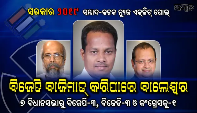 ବାଲେଶ୍ୱର ଲୋକସଭା ବିଜେଡିକୁ ଯିବ, ୭ ବିଧାନସଭାରୁ ବିଜେପି ଓ ବିଜେଡି କୁ ୩-୩ ଆସନ, କଂଗ୍ରେସକୁ ୧