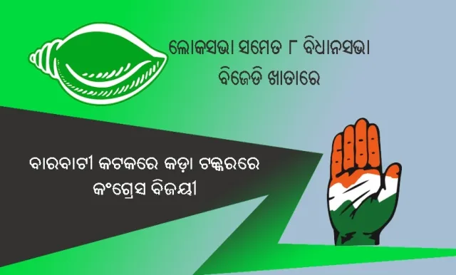 କଟକ ଜିଲ୍ଲାରେ ୨୦୧୪ ସ୍ଥିତି କାଏମ : ଲୋକସଭା ସମେତ ୮ ବିଧାନସଭା ବିଜେଡି ଖାତାରେ