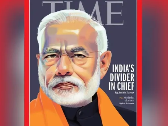 ମୋଦୀଙ୍କୁ ନେଇ ଆପତ୍ତିଜନକ ହେଡ୍‌ଲାଇନ୍‌ ଦେଲା ଟାଇମ୍‌ ମାଗାଜିନ୍‌:  ଭାରତକୁ ଭାଗ ଭାଗ କରୁଥିବା ମୁଖ୍ୟ