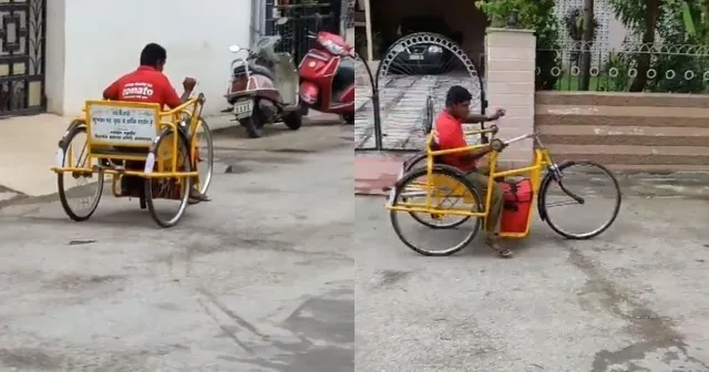 ଯୁବପୀଢ଼ିଙ୍କ ପାଇଁ ଉଦାହରଣ ପାଲଟିଲେ ଜୋମାଟୋର ଦିବ୍ୟାଙ୍ଗ ଡେଲିଭରୀ ବଏ, ଟ୍ରାଇସାଇକେଲ ଚଳାଇ କରୁଛନ୍ତି ଫୁଡ୍‌ ଡେଲିଭର