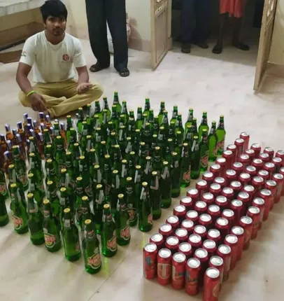 ୯୬.୭୬୦ ଲିଟର ବେଆଇନ ବିଦେଶୀ ମଦ ଜବତ