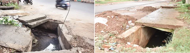 ଡ୍ରେନ୍ ସଫା ହେଲା ସ୍ଲାବ୍ ପଡ଼ିଲାନି