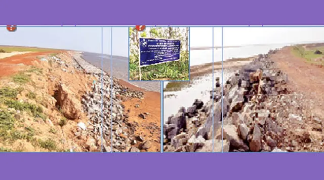 ନଦୀ ବନ୍ଧ ସୁଦୃଢ଼ୀକରଣ ଘୋଟାଲା !: ପୁରୁଣା ପଥରରେ ପ୍ୟାକିଂ, ତଦାରଖ କରୁନାହାନ୍ତି ଅଧିକାରୀ