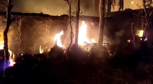 ଭଦ୍ରକ: ଭୟାବହ ଅଗ୍ନିକାଣ୍ଡରେ ୭ ପରିବାରର ୨୦ ବଖରା ଭସ୍ମ