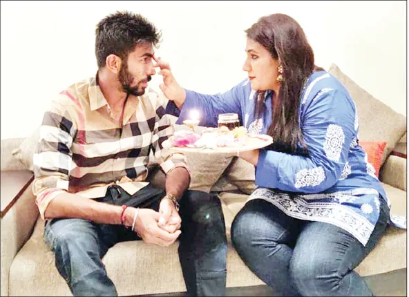 ଦୁଇ ଦିନ ପୂର୍ବରୁ ରାଖୀ ପାଳିଲେ ବୁମ୍‌ରା