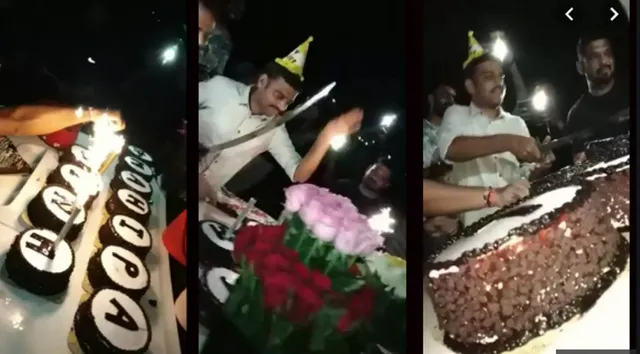 ସବ୍‌-ଇନ୍ସପେକ୍ଟର ଖଣ୍ଡାରେ କାଟିଲେ ଜନ୍ମଦିନର ୧୧ଟି କେକ୍‌, ଭିଡିଓ ଭାଇରାଲ ପରେ ବିବାଦକୁ ଆସିଲେ