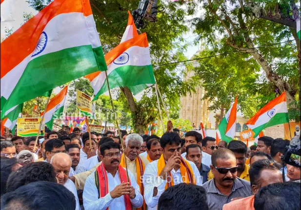 ଅନୁଗୁଳରେ ଗାନ୍ଧୀ ସଂକଳ୍ପ ପଦଯାତ୍ରାରେ ଧର୍ମେନ୍ଦ୍ର ପ୍ରଧାନ