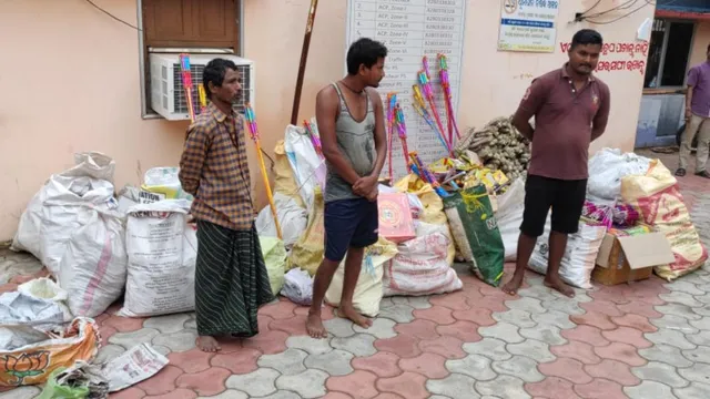 ବାଣ ଗୋଦାମରେ ଚଢ଼ାଉ, ଗୋଟିଏ ଟ୍ରକ୍ ବାଣ ଜବତ, ୩ ଗିରଫ