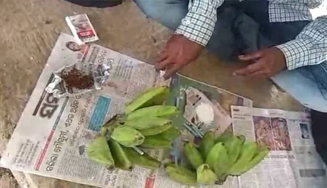 କଦଳୀ କାନ୍ଦି ଭିତରେ ଧଳା ଜହର କାରବାର