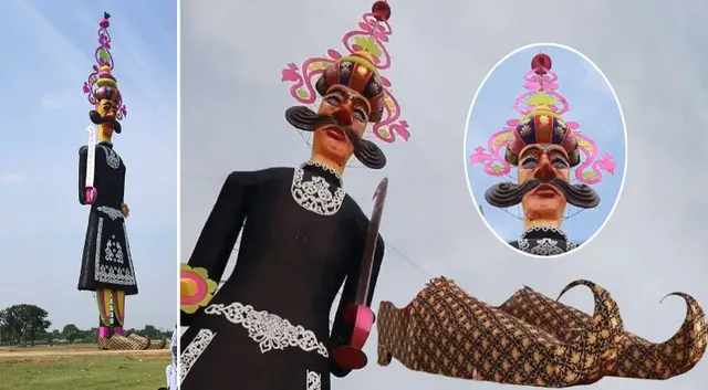 ‘ଲିମ୍‌କା ବୁକ୍‌ ଅଫ୍‌ ରେକର୍ଡ‌୍‌ସ’ରେ ସ୍ଥାନ ପାଇଲା ଦୁନିଆର ସବୁଠୁ ବଡ଼ ରାବଣ ପ୍ରତିମା, ଯାହାର ଉଚ୍ଚତା ୨୨୧ ଫୁଟ୍‌ ଏବଂ ଓଜନ ୭୦ କୁଇଣ୍ଟାଲ୍‌