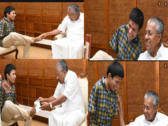 ରିୟଲିଟି ସୋ’ରୁ ପ୍ରାପ୍ତ କରିଥିବା ରାଶିକୁ ରିଲିଫ ପାଣ୍ଠିରେ ଦାନ କରି ମୁଖ୍ୟମନ୍ତ୍ରୀଙ୍କ ସହିତ ଗୋଡରେ ଫୋନ୍‌ ଧରି ସେଲଫି ନେଲେ ଦିବ୍ୟାଙ୍ଗ ଚିତ୍ରଶିଳ୍ପୀ