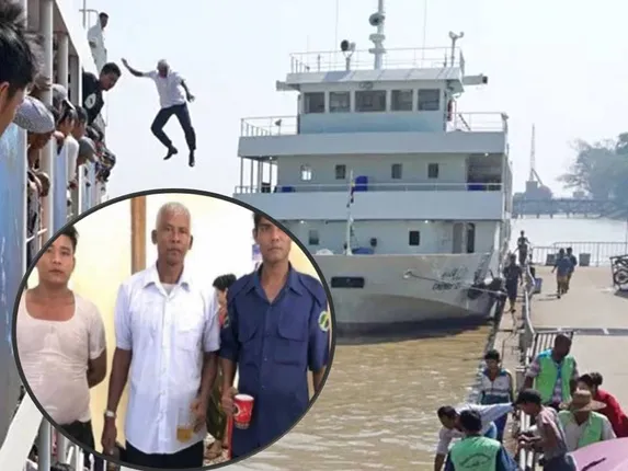 ୪୦ଫୁଟ ଉଚ୍ଚରୁ ଡେଇଁ ୬୦ବର୍ଷର ବୃଦ୍ଧ ପାଣିରେ ବୁଡ଼ି ଯାଉଥିବା ମହିଳାଙ୍କ ଜୀବନ ବଞ୍ଚାଇଲେ