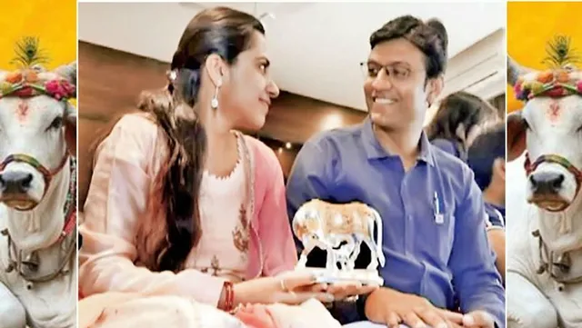 ନିଆଁ ବଦଳରେ ଗୋମାତାଙ୍କୁ ସାକ୍ଷୀ ରଖି ବିବାହ କଲେ ବର-କନ୍ୟା