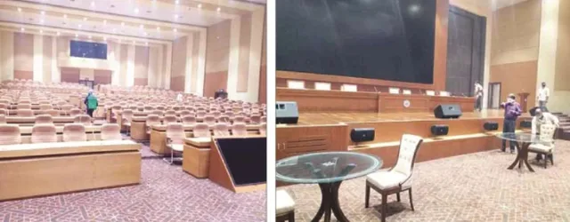 ବିଧାନସଭା ବୈଠକ ପାଇଁ ପ୍ରସ୍ତୁତ ସମ୍ମେଳନ କକ୍ଷ : ସ୍ବତନ୍ତ୍ର ବିଶୋଧକରେ ହଲ୍‌କୁ ଭୂତାଣୁମୁକ୍ତ କରାଗଲା