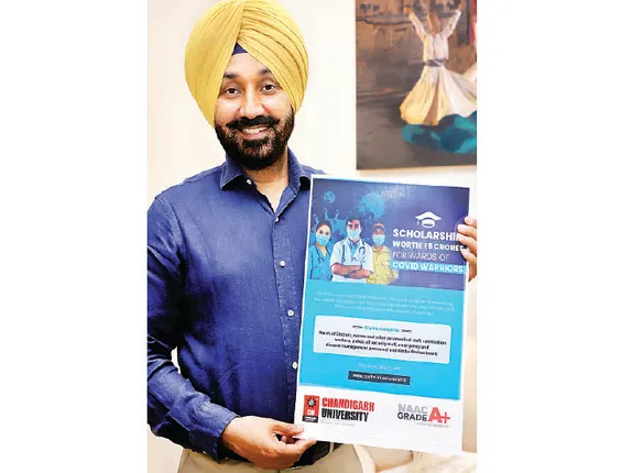 କରୋନା ଯୋଦ୍ଧାଙ୍କ ପିଲାଙ୍କୁ ୫ କୋଟିର ମେଧାବୃତ୍ତି ଦେବ ଚଣ୍ଡିଗଡ଼ ବିଶ୍ବବିଦ୍ୟାଳୟ