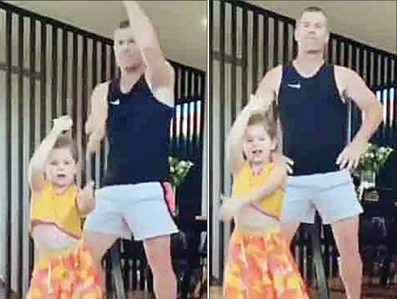 ସିଲି ପଏଣ୍ଟ୍‌: ‘ଶିଲା କି ଯବାନୀ’ରେ ନାଚିଲେ ୱାର୍ନର ଓ ଝିଅ ଇଣ୍ଡି