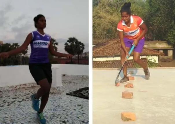 ଛାତ ଉପରେ ହକି ତାରକାଙ୍କ ଅଭ୍ୟାସ