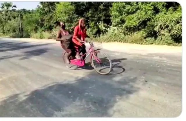 ଏକ ସପ୍ତାହ ଧରି ଅସୁସ୍ଥ ପିତାଙ୍କୁ ସାଇକେଲ୍‌ରେ ବସାଇ ୧୨୦୦କିମି ଯାତ୍ରା କରିଥିଲା ସପ୍ତମ ଶ୍ରେଣୀରେ ପାଠପଢ଼ୁ ଥିବା ଝିଅ; ମିଳିଲା ଲକ୍ଷେ ଟଙ୍କାର ସହାୟତା ରାଶି