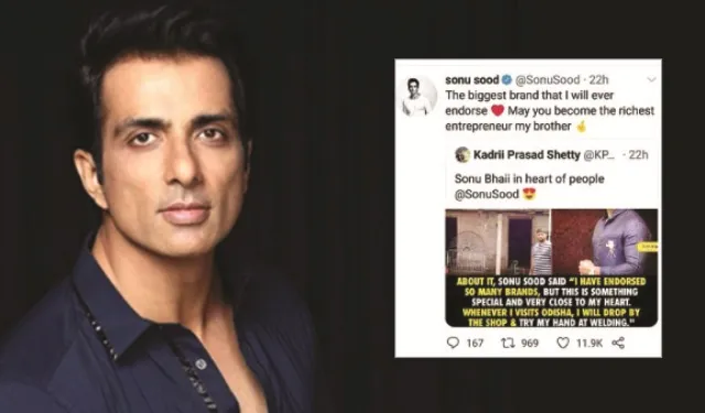 ରାଜନଗର : ବ୍ୟବସାୟ ପାଇଁ ଟୁଇଟ୍‌ କରି ଶୁଭେଚ୍ଛା ଜଣାଇଲେ ସୋନୁ ସୁଦ୍‌