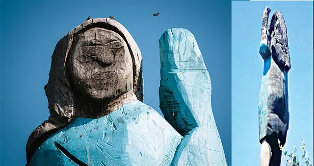 ଆମେରିକାର ପ୍ରଥମ ମହିଳା ମେଲାନିଆଙ୍କ ପ୍ରତିମୂର୍ତ୍ତି ଜାଳିଦେଲେ ଦୁର୍ବୃତ୍ତ