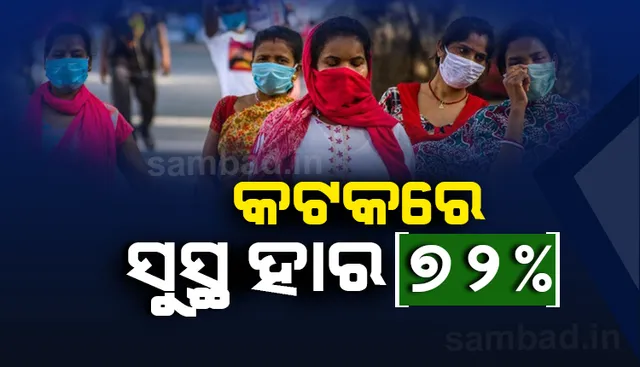 କଟକରେ କରୋନା: ସୁସ୍ଥତା ହାର ୭୨ ପ୍ରତିଶତ, ପଜିଟିଭ ଆକ୍ରାନ୍ତଙ୍କ ହାର ୨୭% 