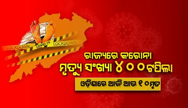 କରୋନାରେ ଆଉ ୧୦ଜଣଙ୍କ ମୃତ୍ୟୁ, ରାଜ୍ୟରେ ମୋଟ୍ ମୃତକଙ୍କ ସଂଖ୍ୟା ୪୦୯ରେ ପହଞ୍ଚିଲା