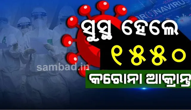 ଆଜି ସୁସ୍ଥ ହେଲେ ୧୫୫୦ ଜଣ, ରାଜ୍ୟରେ ସୁସ୍ଥଙ୍କ ସଂଖ୍ୟା ହେଲା ୪୨,୨୭୬
