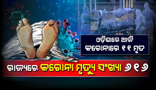 ପୁଣି ୧୧ଜଣଙ୍କ ପ୍ରାଣହାନି, ରାଜ୍ୟରେ କରୋନାଜନିତ ମୃତ୍ୟୁ ସଂଖ୍ୟା ୬୧୬କୁ ବୃଦ୍ଧି