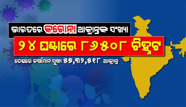 ୨୪ଘଣ୍ଟା‌ରେ ୮୬,୫୦୮ଜଣ କରୋନା ଆକ୍ରାନ୍ତ ଚିହ୍ନଟ