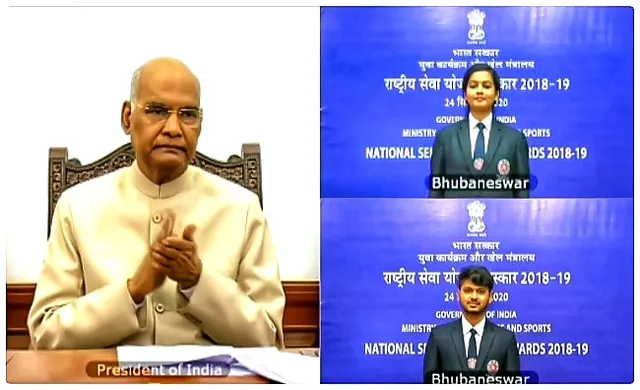 ରାଜ୍ୟ ପାଇଁ ଗୌରବ ଆଣିଲେ ଉତ୍ତର ଓଡ଼ିଆ ବିଶ୍ୱବିଦ୍ୟାଳୟର ଦୁଇ ସ୍ବେଚ୍ଛାସେବୀ, ରାଷ୍ଟ୍ରପତିଙ୍କ ଦ୍ବାରା ସମ୍ମାନିତ ହେଲେ