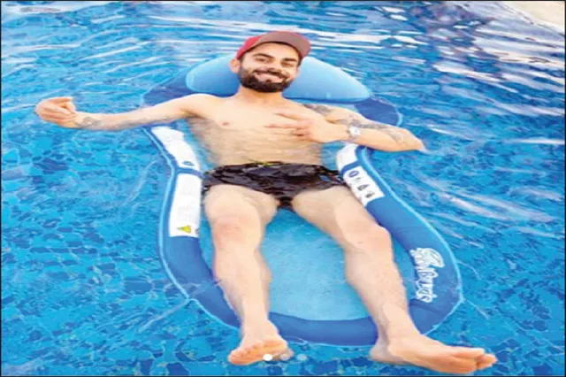 ସୁଇମିଂ ପୁଲ୍‌ରେ ସମୟ ବିତାଇଲେ କୋହଲି