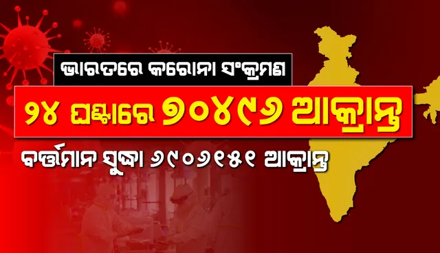 ୨୪ଘଣ୍ଟାରେ ୭୮୩୬୫ଜଣ କରୋନା ଆକ୍ରାନ୍ତ ସୁସ୍ଥ