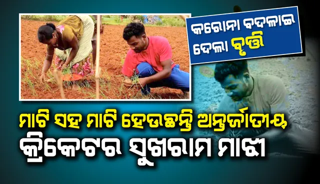 କରୋନା ବଦଳାଇ ଦେଲା ବୃତ୍ତି: ମାଟି ସହ ମାଟି ହେଉଛନ୍ତି ଅନ୍ତର୍ଜାତୀୟ କ୍ରିକେଟର ସୁଖରାମ ମାଝୀ