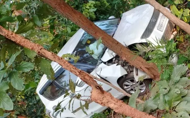 ଗଛକୁ ଧକ୍କା ଦେଲା କାର୍, ମହିଳା ଗୁରୁତର