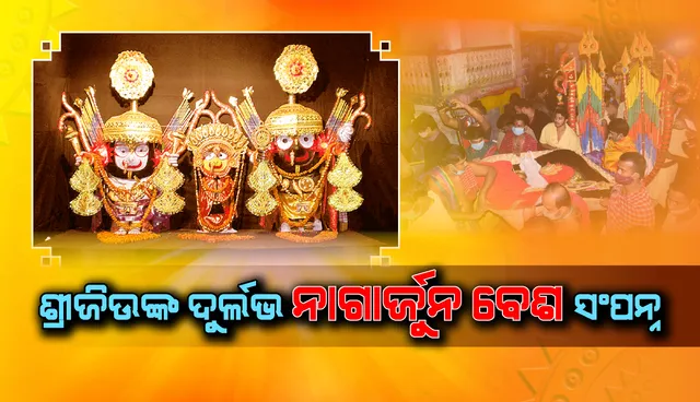 ଶ୍ରୀଜିଉଙ୍କ ଦୁର୍ଲଭ ନାଗାର୍ଜୁନ ବେଶ ସଂପନ୍ନ, ଶତାବ୍ଦୀର ପ୍ରଥମ ନାଗାର୍ଜୁନ ବେଶ ଦର୍ଶନରୁ ଭକ୍ତ-ଶ୍ରଦ୍ଧାଳୁ ବଞ୍ଚିତ