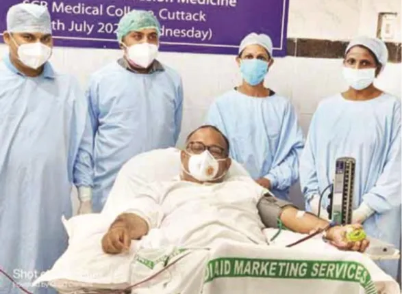 ପ୍ଲାଜମା ଦାନ କଲେ ପର୍ଯ୍ୟଟନ ମନ୍ତ୍ରୀ