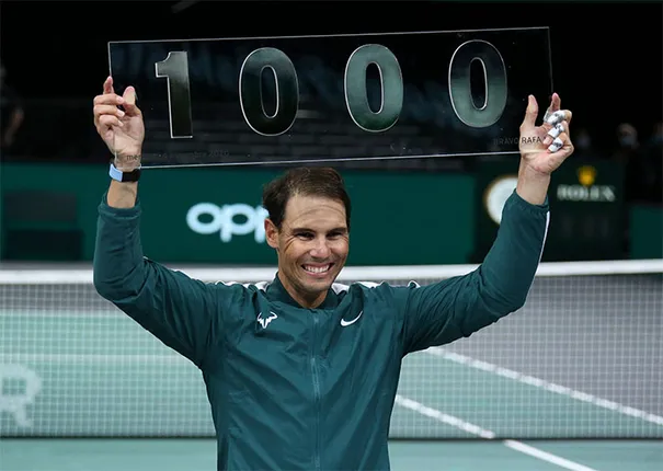 ୧୦୦୦ତମ ଏଟିପି ଟୁର୍‌ ମ୍ୟାଚ୍‌ ଜିତିଲେ ନାଦାଲ