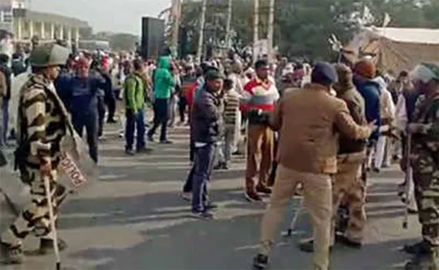 ହରିୟାଣା-ରାଜସ୍ଥାନ ସୀମାରେ ହିଂସ୍ର ହେଲା ଚାଷୀ ଆନ୍ଦୋଳନ