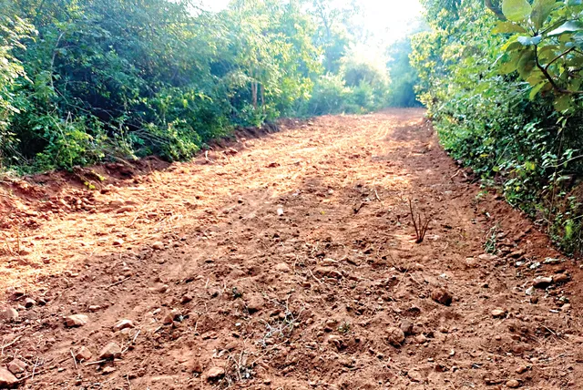 କରନ୍ଦାଗଡ଼ ଆଦିବାସୀଙ୍କ ଦୁଃଖ କେହି ଶୁଣିଲେନି, ଚାନ୍ଦା କରି ରାସ୍ତା ପାଇଁ ପାହାଡ଼ କାଟିଲେ