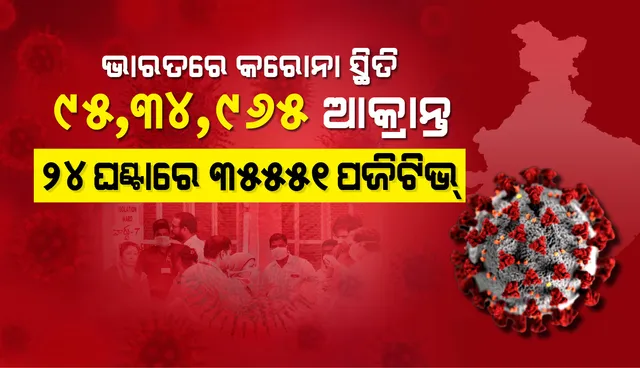 ଦେଶରେ ୨୪ ଘଣ୍ଟାରେ ୩୫ ହଜାର ୫୫୧ ଜଣ କରୋନା ଆକ୍ରାନ୍ତ ଚିହ୍ନଟ, ୫୨୬ ମୃତ