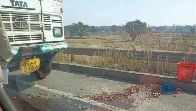 ଶୁଖୁଆ ଧରି ଘରକୁ ଫେରୁଥିଲେ ମୋପେଡ ଆରୋହୀ, ଟ୍ରକ୍‌ ଧକ୍କାରେ ଚାଲିଗଲା ଜୀବନ