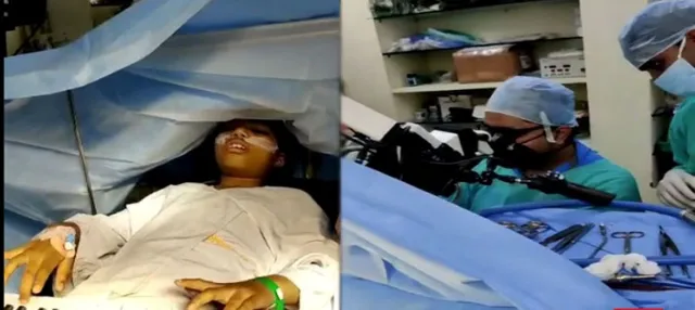 ମସ୍ତିଷ୍କ ଟ୍ୟୁମର ଅସ୍ତ୍ରୋପଚାର ସମୟରେ ୯ବର୍ଷର ଶିଶୁ ବଜାଉଥିଲେ ପିୟାନୋ