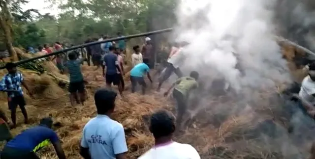 ପୋଡ଼ିଗଲା ଲକ୍ଷାଧିକ ଟଙ୍କାର ଧାନ