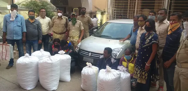 କାର୍‌ରୁ ଦେଢ଼ କ୍ବିଣ୍ଟାଲ୍‌ ଗଞ୍ଜେଇ ଜବତ, ୪ ଗିରଫ