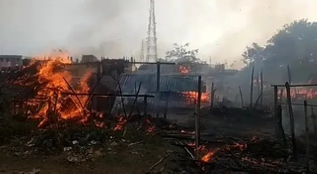 ଅଳ୍ପକେ ବର୍ତିଲା ହାଟବଜାର; ସୋମନାଥ ହାଟରେ ଅଗ୍ନିକାଣ୍ତ, ଜଳିଗଲା ପଚାଶ ବଖରା