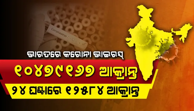୨୪ ଘଣ୍ଟାରେ ଭାରତରେ ୧୨,୫୮୪ ନୂଆ ଆକ୍ରାନ୍ତ, ୧୬୭ ମୃତ