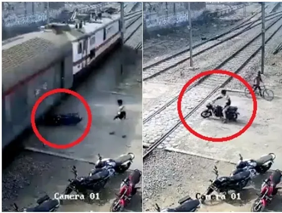 ଯୁବକ ରେଳଧାରଣା ପାର ହେଉଥିବା ବେଳେ ହଠାତ ଆସିଗଲା ଟ୍ରେନ, ଆଉ ତା’ପରେ....