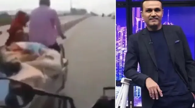 ବୟସ୍କ ଦମ୍ପତିଙ୍କ ରିକ୍ସାକୁ ନିଜ ବାଇକ୍‌ରେ ଠେଲି ଠେଲି ନେଇ ମେନ୍‌ ରୋଡ୍‌ରେ ଛାଡ଼ିଲେ ଯୁବକ, ଟ୍ବିଟ୍‌ କରି ପ୍ରଶଂସା କଲେ ବୀରେନ୍ଦ୍ର ସେହ୍ବାଗ